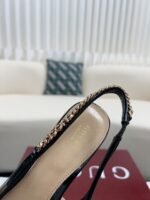 Gucci letter buckle high-heeled sandals / heel height: 4.5CM - Image 5