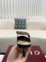 Gucci letter buckle high-heeled sandals / heel height: 4.5CM - Image 4