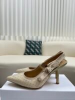 Dior 2024 Spring/Summer Catwalk Style Ribbon Crystal High Heels / Heel Height: 9.5cm - Image 2