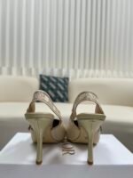 Dior 2024 Spring/Summer Catwalk Style Ribbon Crystal High Heels / Heel Height: 9.5cm - Image 3