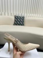 Dior 2024 Spring/Summer Catwalk Style Ribbon Crystal High Heels / Heel Height: 9.5cm - Image 12