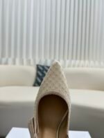 Dior 2024 Spring/Summer Catwalk Style Ribbon Crystal High Heels / Heel Height: 9.5cm - Image 9