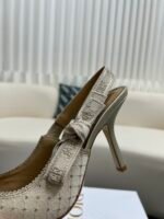 Dior 2024 Spring/Summer Catwalk Style Ribbon Crystal High Heels / Heel Height: 9.5cm - Image 8