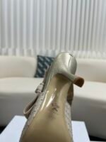 Dior 2024 Spring/Summer Catwalk Style Ribbon Crystal High Heels / Heel Height: 9.5cm - Image 6