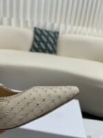 Dior 2024 Spring/Summer Catwalk Style Ribbon Crystal High Heels / Heel Height: 9.5cm - Image 4