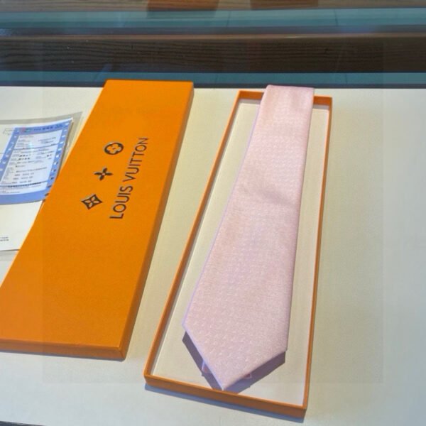 Louis Vuitton L letter 100% high quality jacquard silk tie for men
