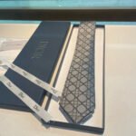 Dior CD embroidered label tie for men