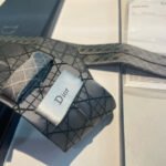 Dior CD embroidered label tie for men - Image 5