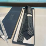 Dior CD embroidered label men's tie, 100% top quality handmade custom - Image 3