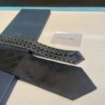 Dior CD embroidered label men's tie, 100% top quality handmade custom - Image 4