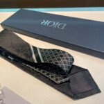 Dior CD embroidered label men's tie, 100% top quality handmade custom - Image 9