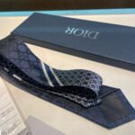 Dior CD embroidered label men's tie, 100% top quality handmade custom - Image 3