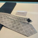Dior CD embroidered label men's tie, 100% top quality handmade custom - Image 7
