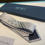 Dior CD embroidered label men's tie, 100% top quality handmade custom - Image 3