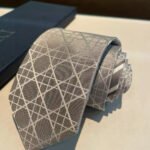 Dior CD embroidered label men's tie, 100% top quality handmade custom - Image 2