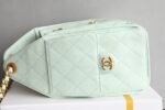 Chanel 𝟮𝟓𝐒 𝐁𝐚𝐠 Hippie Shopping Bag Small Mint Green - Image 3