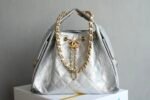 Chanel 𝟮𝟱𝐒𝐁𝐚𝐠 Hippie Shopping Bag Small Silver