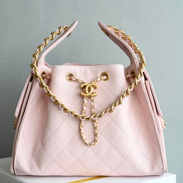 Chanel 𝟮𝟱𝐒𝐁𝐚𝐠 Hippie Shopping Bag Small Pink