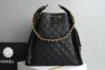 Chanel 𝟮𝟓𝐒 Hippie Shopping Bag Medium Black - Image 3