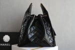 Chanel 𝟮𝟱𝗰 Early Spring 𝐁𝐚𝐠 Hippie Shopping Bag Large Black - Image 2