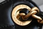 Chanel 𝟮𝟱𝗰 Early Spring 𝐁𝐚𝐠 Hippie Shopping Bag Large Black - Image 6