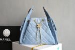 Chanel 𝟐𝟓𝐒𝗕𝗮𝗴 Hippie 𝗁𝗈𝖻𝗈 Small Denim Blue
