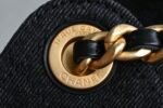Chanel 𝟐𝟓𝐒𝗕𝗮𝗴Hippie 𝗁𝗈𝖻𝗈 Medium Black Denim - Image 6