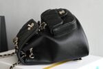 Chanel 𝟐𝟓𝐏 Double Pocket Frog Vintage Backpack Black Medium - Image 8