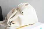 Chanel 𝟐𝟓𝐏 Double Pocket Frog Vintage Backpack White Medium - Image 8