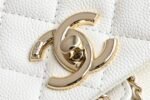 Chanel 𝟐𝟓𝐏 Double Pocket Frog Vintage Backpack White Medium - Image 6
