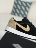 Jordan 1 Hand-Set Rhinestones Low Sneakers - Image 8