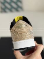 Jordan 1 Hand-Set Rhinestones Low Sneakers - Image 4
