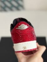 Jordan 1 Hand-Set Rhinestones Low Sneakers   - Image 4