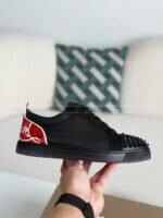 Christian Louboutin Faux Suede Sneakers - Image 8