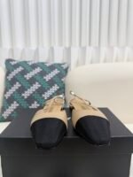 Chanel Colorblock Sandals / Heel Height: 2cm - Image 4