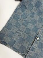 Louis Vuitton checkerboard pearl button denim short sleeve - Image 10
