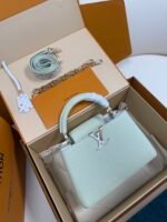 Louis Vuitton x TM Capucines handbag in white and purple. Model: M13253 Dimensions: 27 cm x 17.3 cm x 9 cm. - Image 2