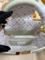 Louis Vuitton x TM Capucines handbag in white and purple. Model: M13253 Dimensions: 27 cm x 17.3 cm x 9 cm. - Image 9