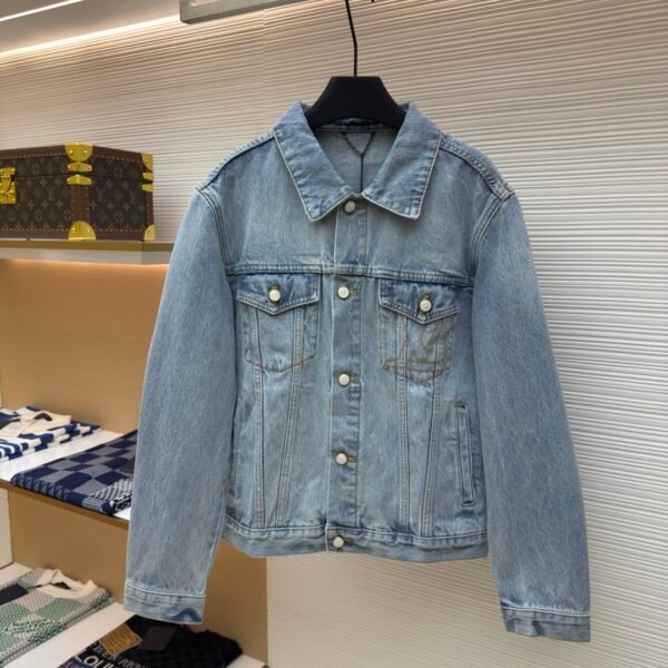 LOUIS VUITTON adhesive letter denim jacket