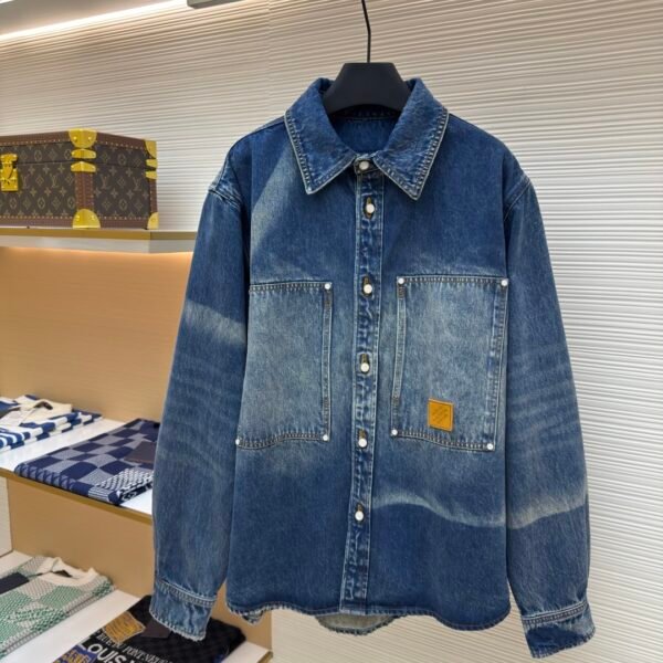 LOUIS VUITTON sun faded denim jacket