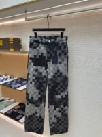 LOUIS VUITTON checkerboard mosaic denim pants