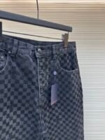 LOUIS VUITTON SS25 plaid gradient plush jeans - Image 4