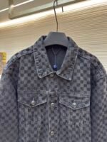 LOUIS VUITTON SS25 plaid gradient plush denim jacket - Image 9