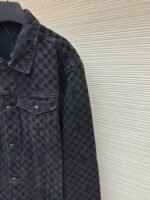 LOUIS VUITTON SS25 plaid gradient plush denim jacket - Image 7