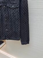 LOUIS VUITTON SS25 plaid gradient plush denim jacket - Image 5