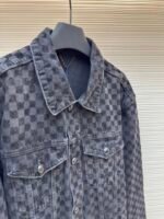 LOUIS VUITTON SS25 plaid gradient plush denim jacket - Image 4