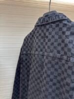 LOUIS VUITTON SS25 plaid gradient plush denim jacket - Image 3