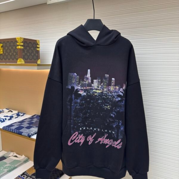 Balenciaga City Night Print Hoodie