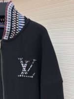LOUIS VUITTON LOGO Embroidered Knitted Flight Jacket - Image 7