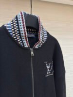 LOUIS VUITTON LOGO Embroidered Knitted Flight Jacket - Image 4